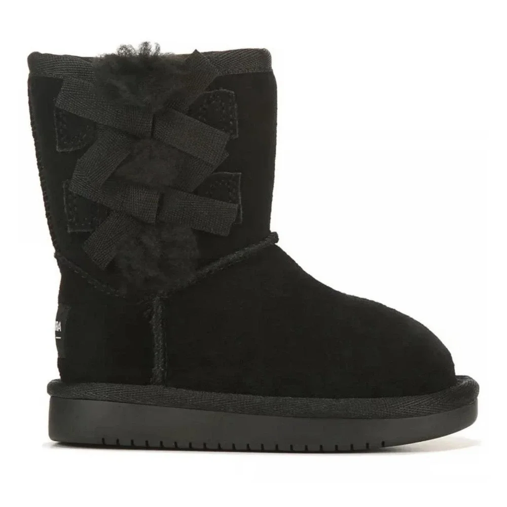 Koolaburra by UGG Victoria Toddler 5 Black Suede Bow Boots
